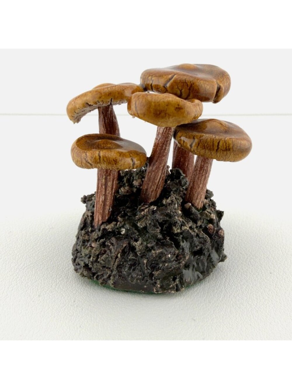 Vintage Minature Pottery Mushroom Cluster Woodland Shrooms Hand Crafted